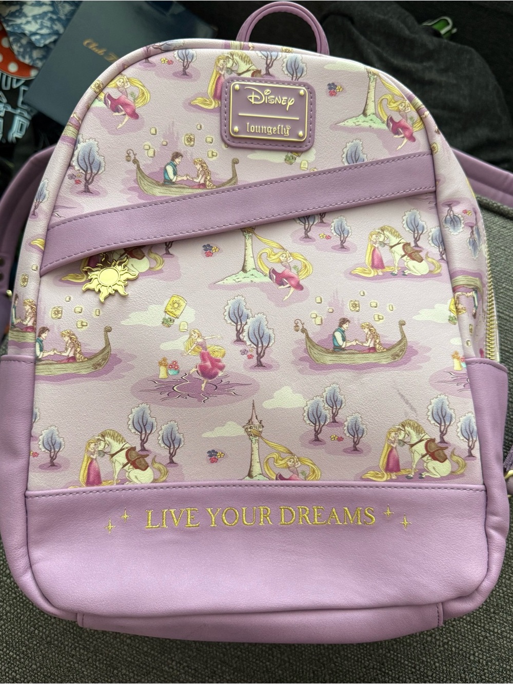 Loungefly Disney Princess Tangled Live Your Dreams Mini Backpack Purple